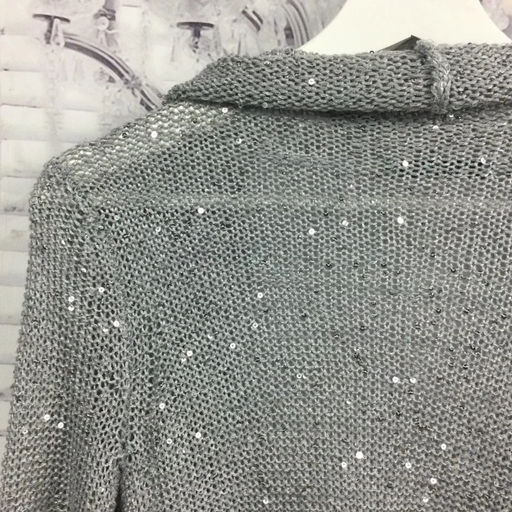 Alice & Olivia Metallic Drape Cardigan